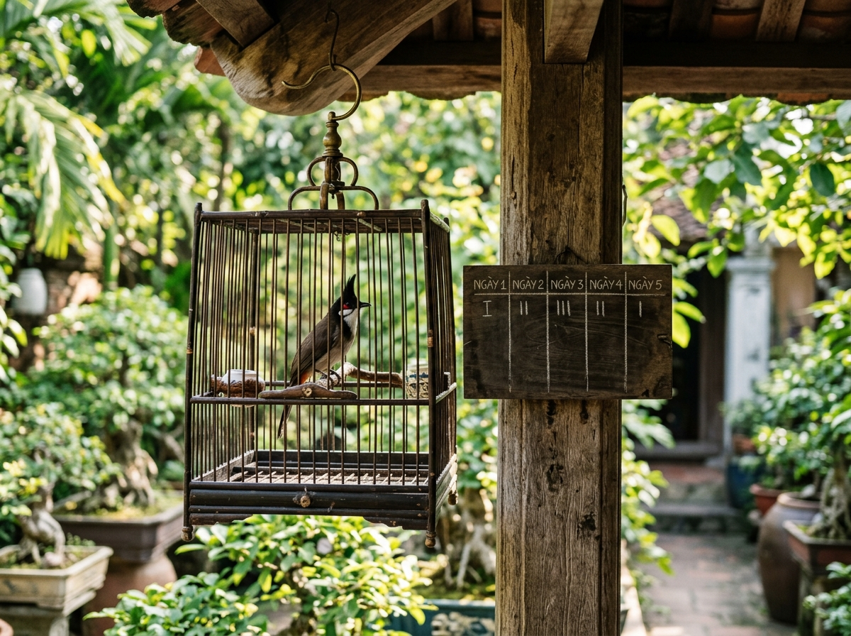 lịch đổi cám 5 ngày cho chào mào bổi