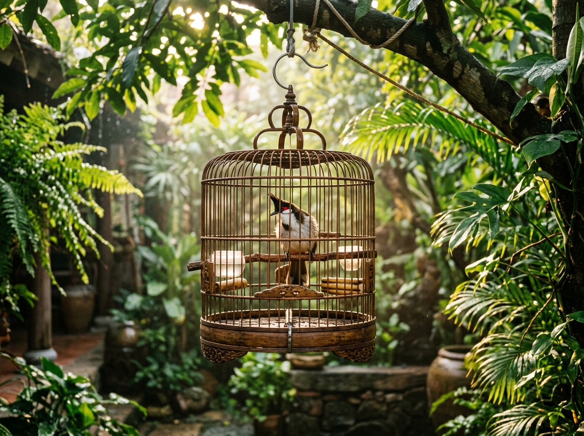 Nghệ nhân hướng dẫn phơi nắng chào mào thay lông non đúng khung giờ buổi sáng