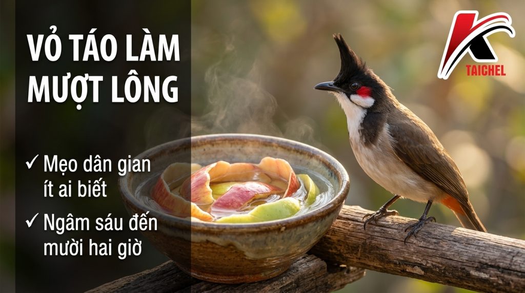 Vỏ Táo Ngâm Nước Làm Mượt Lông Chào Mào: Mẹo Dân Gian Ít Ai Biết