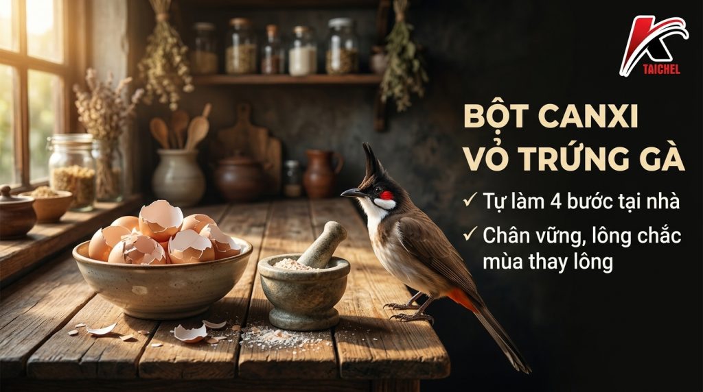 Vỏ Trứng Gà Cho Chào Mào Thay Lông: Cách Làm Bột Canxi Tại Nhà 4 Bước
