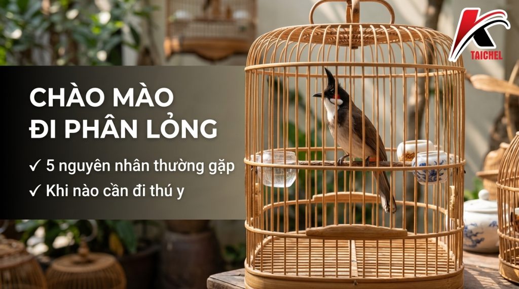 Chào mào trưởng thành tách đỏ được kiểm tra khi bị tiêu chảy đi phân lỏng