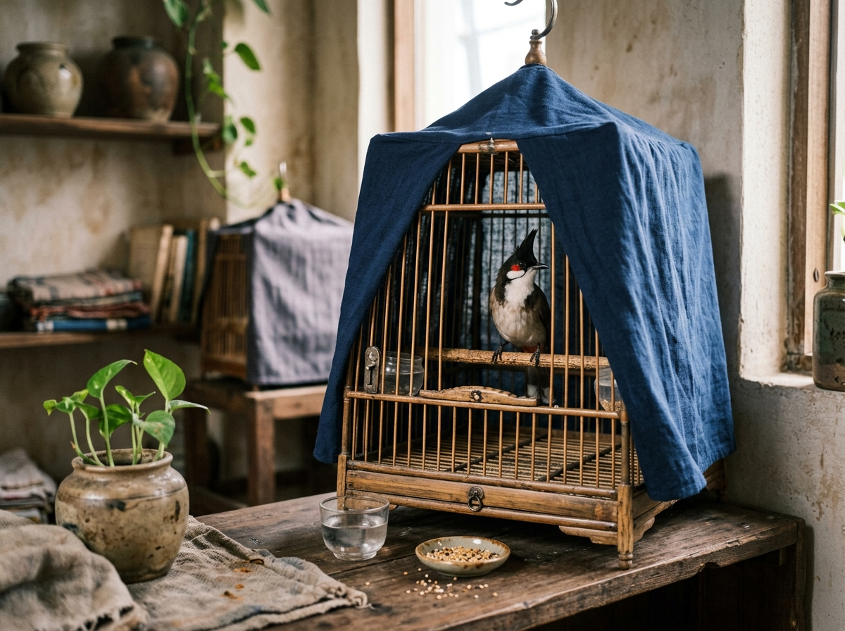 Trùm áo lồng chữ A giữ ấm và vệ sinh khử trùng cóng nước cho chim