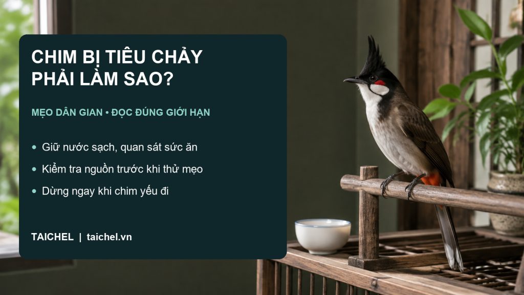 Chim Bị Tiêu Chảy Phải Làm Sao: Mẹo Dân Gian An Toàn, Khi Nào Phải Dừng